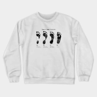 Types of Footprints Crewneck Sweatshirt